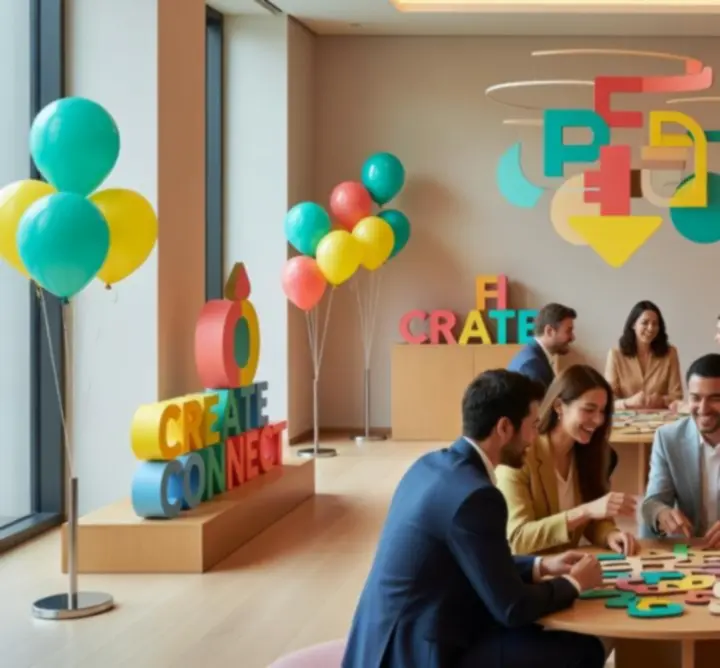 Barevně sladěný event s kreativním uspořádáním aktivit